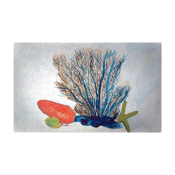 Betsy Drake Betsy Drake DM1070G 30 x 50 in. Coral & Shells Door Mat - Large DM1070G - main